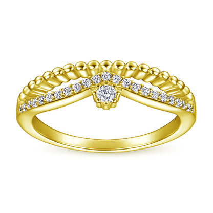 S925 Sterling Silver Stackable Ring – Gold Plated Wedding Band & Fashion Jewelry
