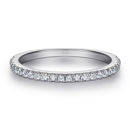 S925 Sterling Silver Stackable Wedding Ring Set - Modern Geometric Bridal Jewelry