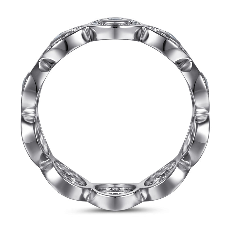 S925 Sterling Silver Vintage Full Pavé Ring - Elegant Geometric Halo Ring for Women