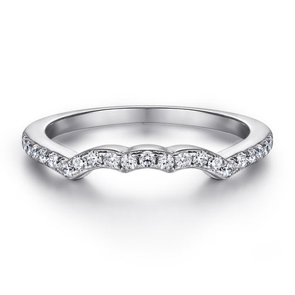 S925 Sterling Silver Vintage Wedding Ring Set - European-Inspired Bridal Jewelry