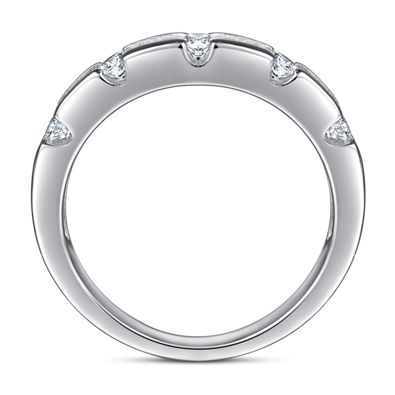 S925 Sterling Silver Zirconia Ring - Elegant Geometric Stackable Jewelry for Women