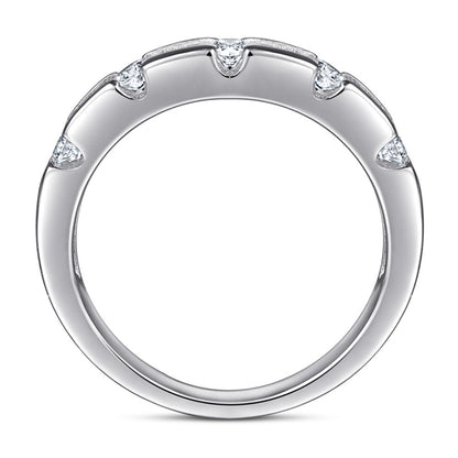 S925 Sterling Silver Zirconia Ring - Elegant Geometric Stackable Jewelry for Women