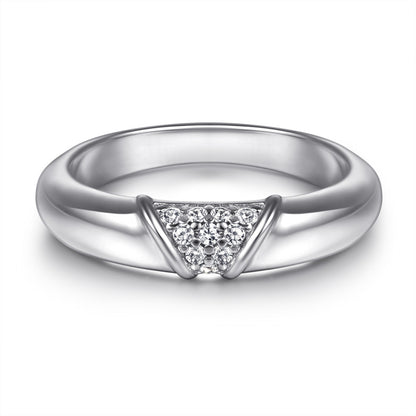 S925 Sterling Silver Zirconia Ring - Minimalist Geometric Jewelry for Women