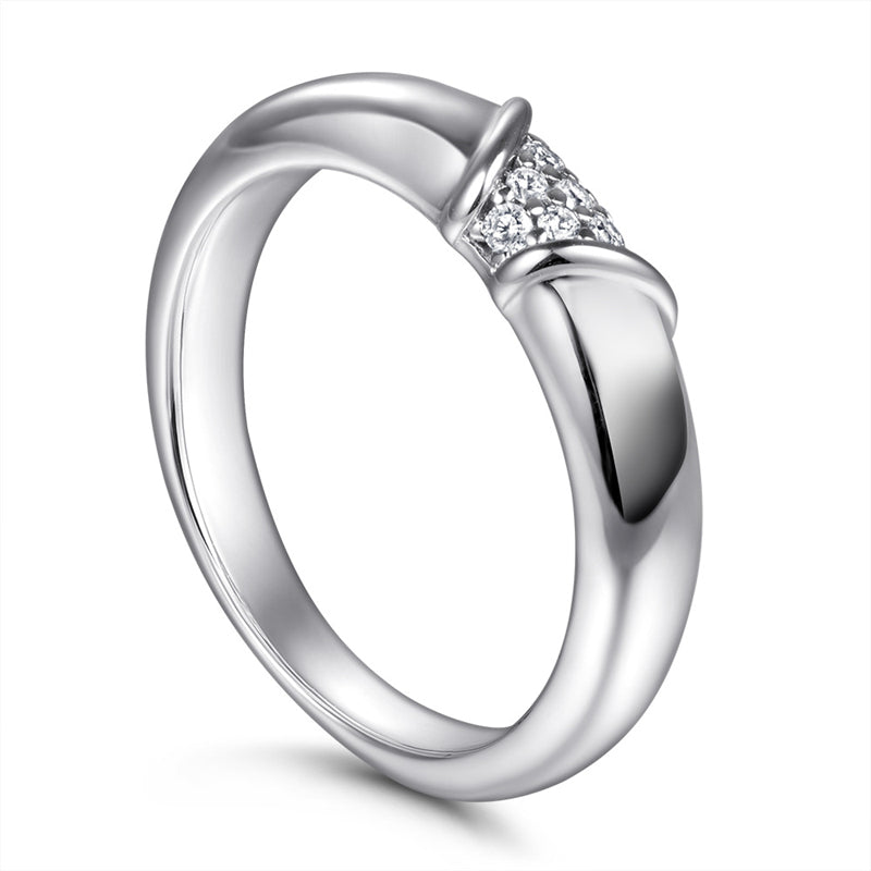S925 Sterling Silver Zirconia Ring - Minimalist Geometric Jewelry for Women