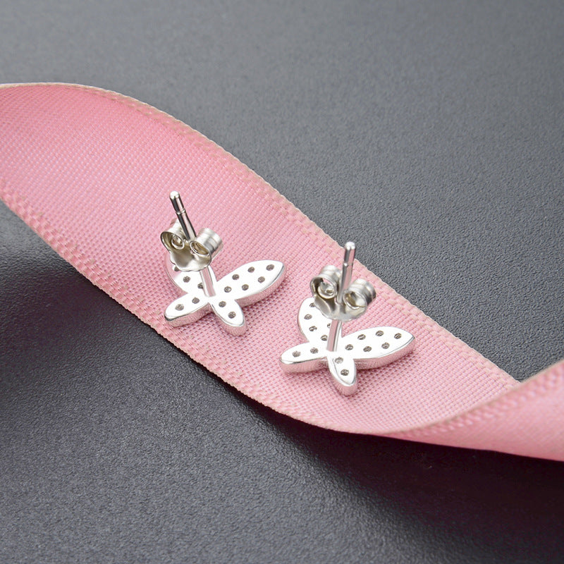 S925 Sterling Silver 'Fu' Character Stud Earrings - Instagrammable Chinese Blessing Earrings with Plastic Backs