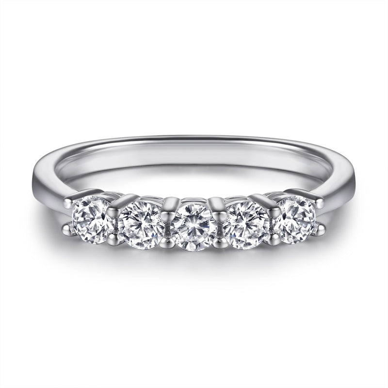 S925 Sterling Silver Minimalist Zirconia Ring – Korean-Inspired Fashion Jewelry