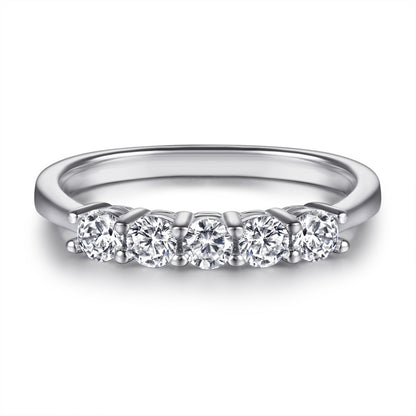 S925 Sterling Silver Minimalist Zirconia Ring – Korean-Inspired Fashion Jewelry