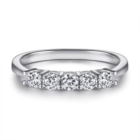 S925 Sterling Silver Minimalist Zirconia Ring – Korean-Inspired Fashion Jewelry