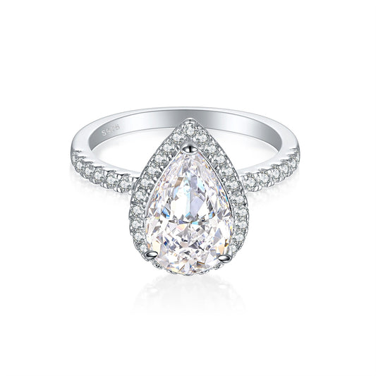 4ct Gemstone 925 Silver Ring - Bold Flame & Ice-Cut Statement Band for Women