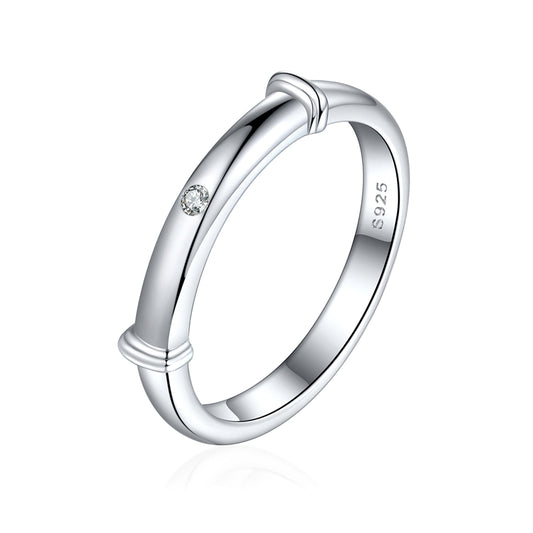 "Eternal Devotion" Couple Rings - 925 Sterling Silver Engravable Wedding Set with Gift Box