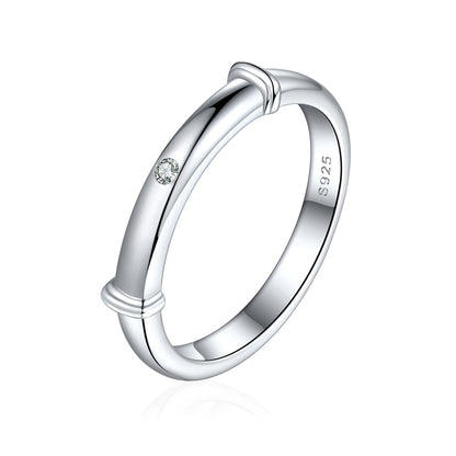 "Eternal Devotion" Couple Rings - 925 Sterling Silver Engravable Wedding Set with Gift Box