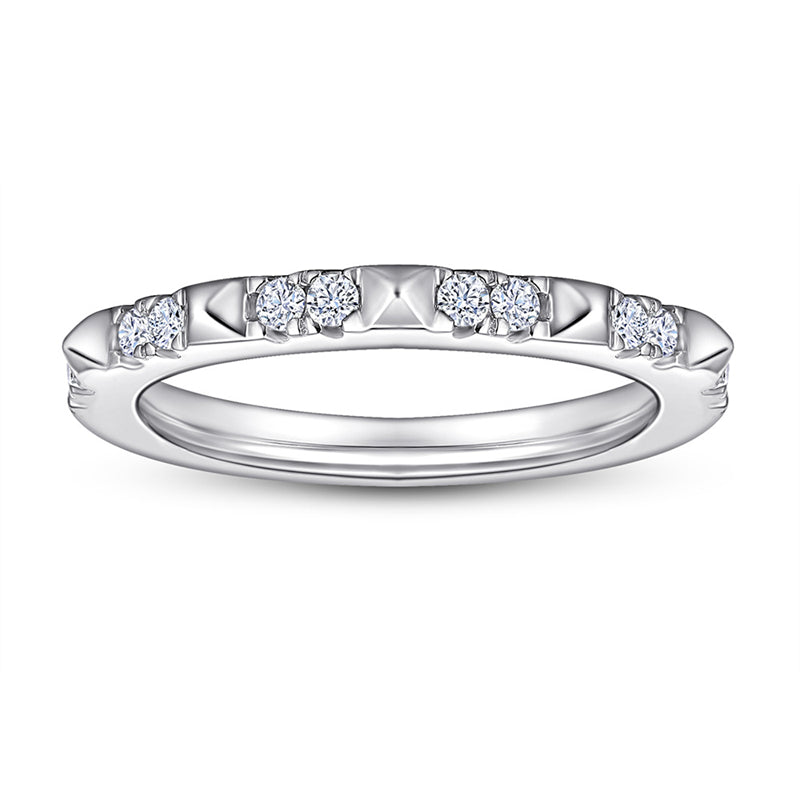 925 Sterling Silver Zirconia Ring - Classic Tarnish-Resistant Band in Rose Gold & More