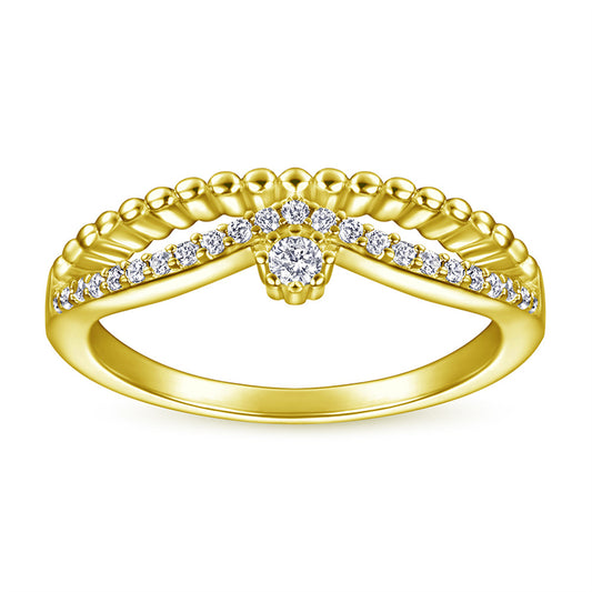 S925 Sterling Silver Stackable Ring – Gold Plated Wedding Band & Fashion Jewelry