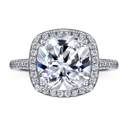 S925 Sterling Silver 3.5ct Statement Ring - Luxe Crown-Inspired Zirconia Jewelry