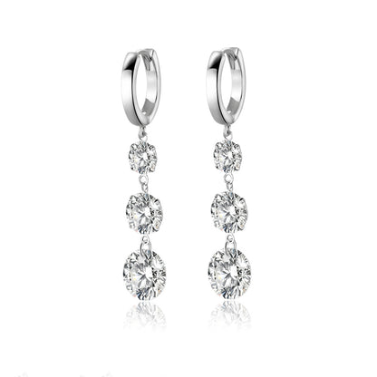 Contemporary Geometric Moissanite Earrings for Women