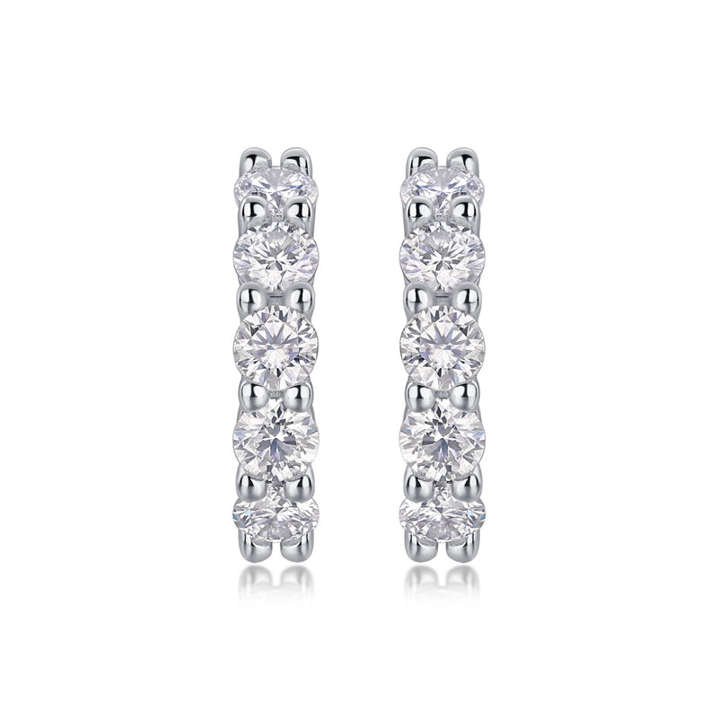Modern Round Cut Moissanite Earrings for Office Wear