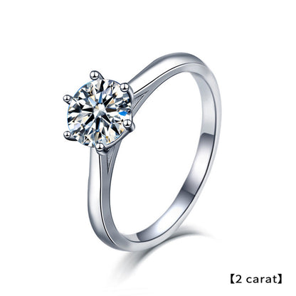 925 Sterling Silver Geometric Moissanite Ring - 1ct/2ct/3ct/5ct White Gold Plated Women's Band (Size 5-9)