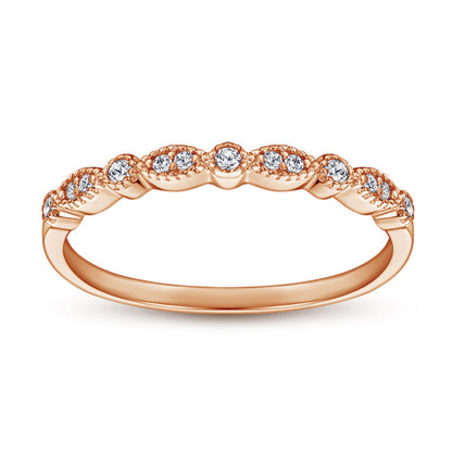 925 Sterling Silver Half Eternity Band - Dainty Zircon Stackable Ring in White/Rose/Yellow Gold