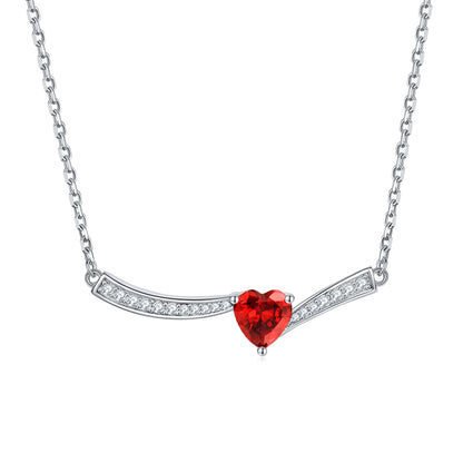 925 Sterling Silver Aquamarine Heart Pendant Necklace - Ocean-Inspired Jewelry