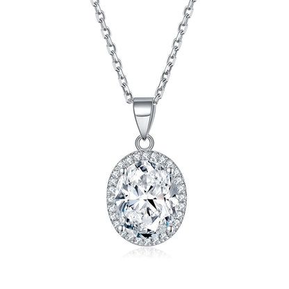 925 Sterling Silver Zodiac Birthstone Necklace - Modern Round Pendant
