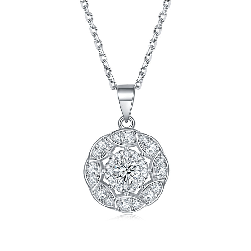 925 Sterling Silver Peridot Zircon Necklace - Modern Botanical Jewelry