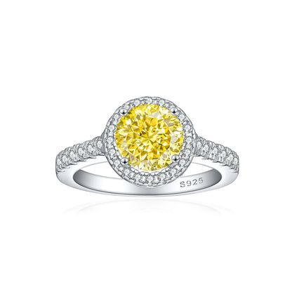 1.2ct Gemstone 925 Sterling Silver Ring – Floral Rose Ice-Cut Wedding Band for Women