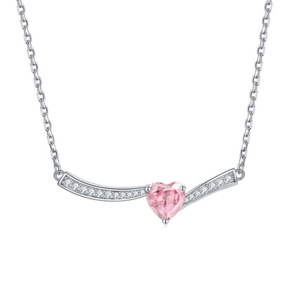 925 Sterling Silver Aquamarine Heart Pendant Necklace - Ocean-Inspired Jewelry
