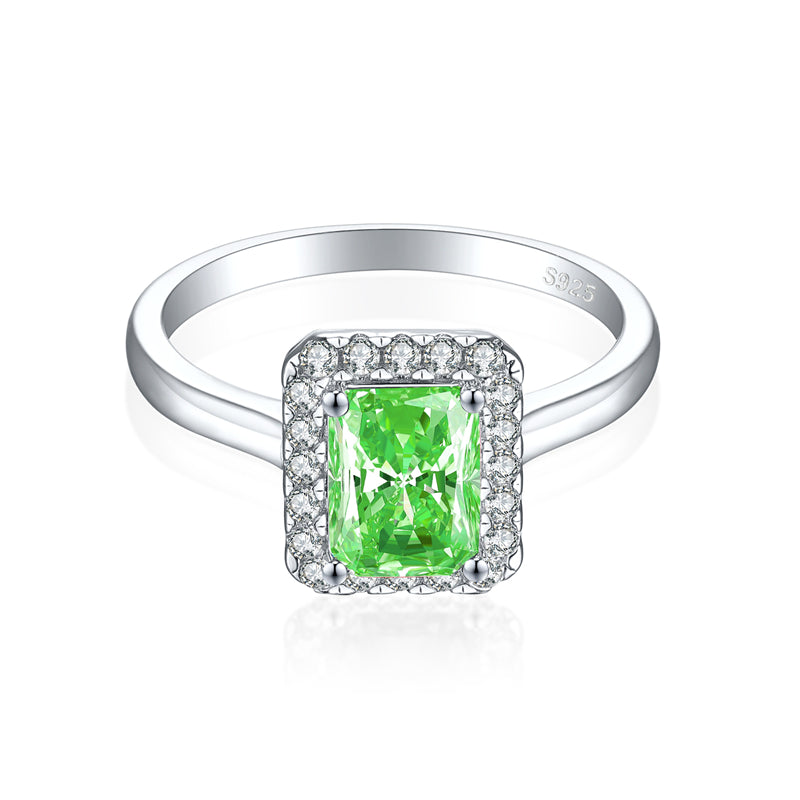 2ct Square-Cut 925 Silver Wedding Ring - Luxe 6×8mm 5A Zirconia Bridal Band with High-Carbon Diamonds