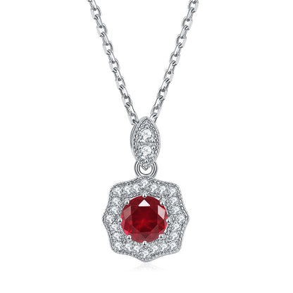 925 Sterling Silver Star Pendant Necklace - Personalized Birthstone Jewelry