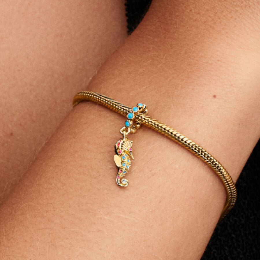 14k Gold Seahorse Charm