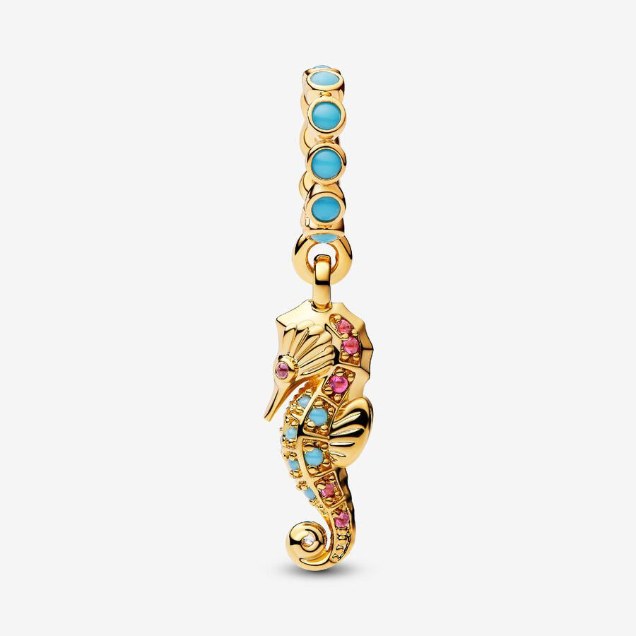 14k Gold Seahorse Charm