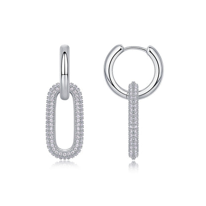 Simple Geometric Moissanite Earrings for Everyday Wear