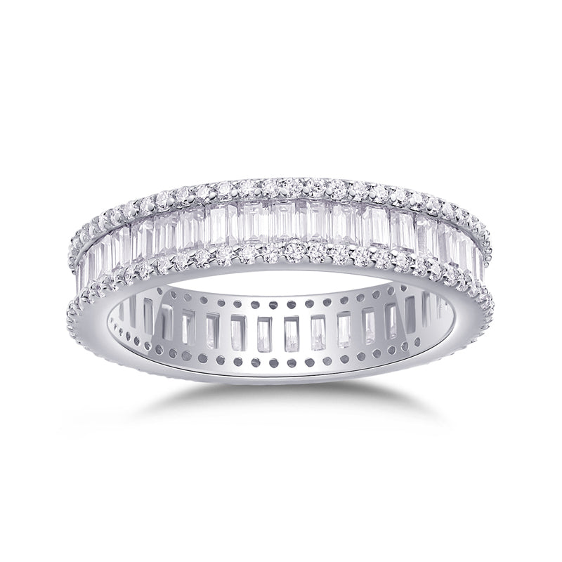 Simple Geometric Silver Ring for OL Fashion
