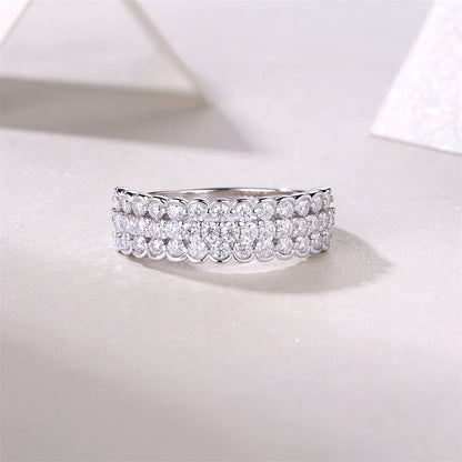 Sleek Circle Design Silver Ring for Women