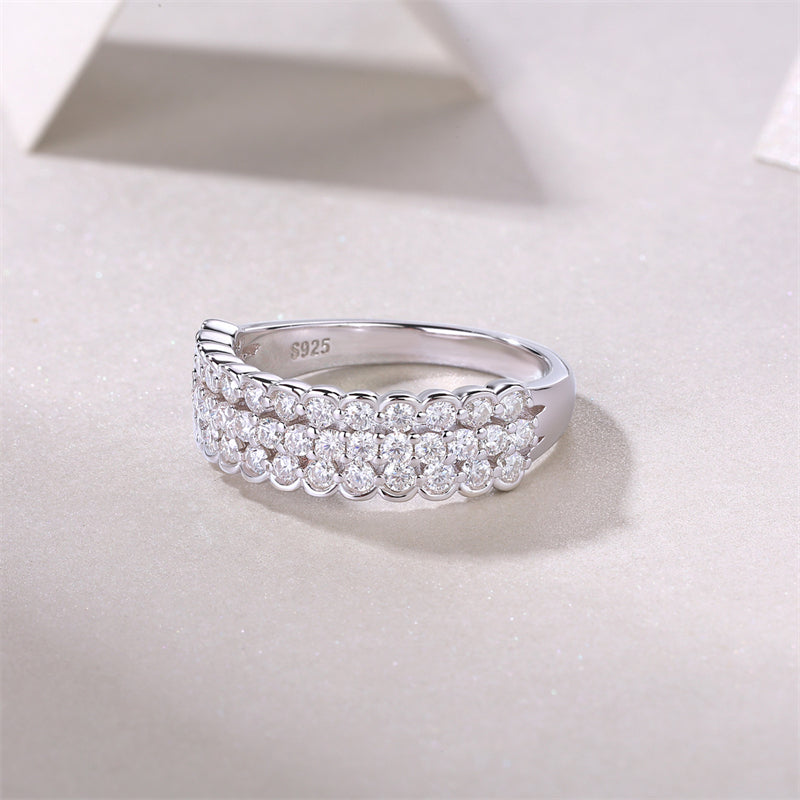 Sleek Circle Design Silver Ring for Women