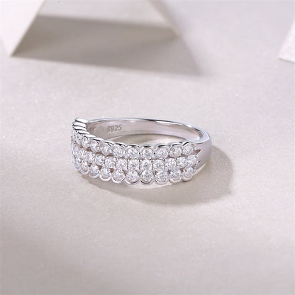 Sleek Circle Design Silver Ring for Women