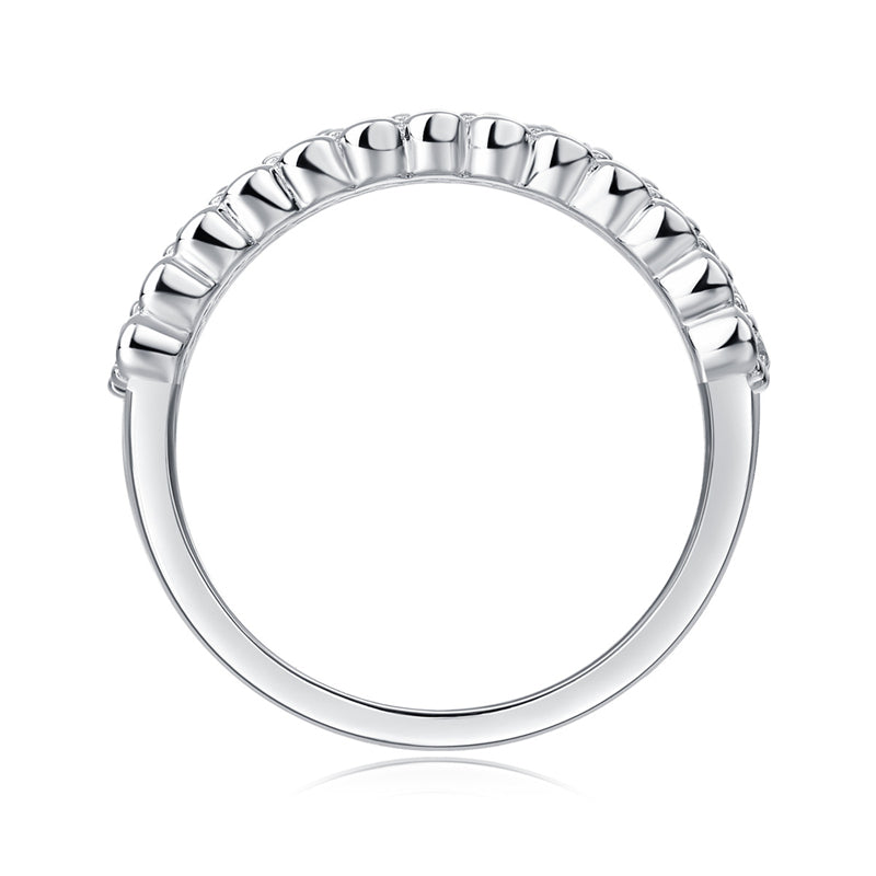 Sleek Circle Design Silver Ring for Women