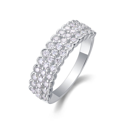 Sleek Circle Design Silver Ring for Women