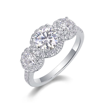 Sleek Circle Diamond Ring for Women