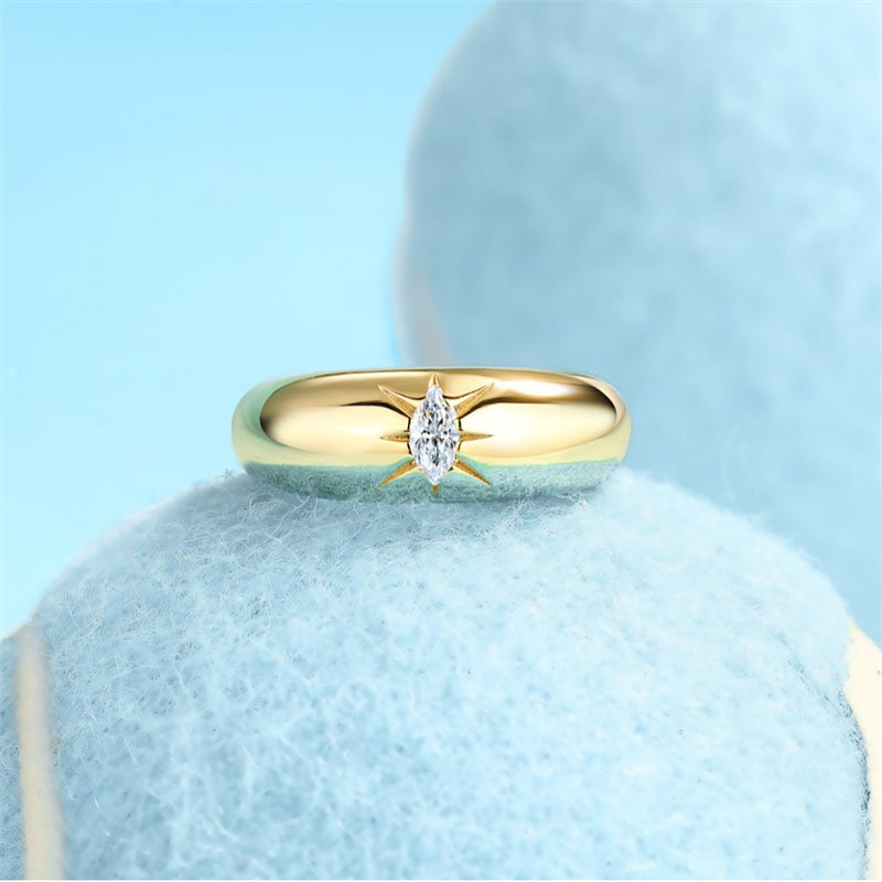 Sleek Circle Diamond Ring for Women