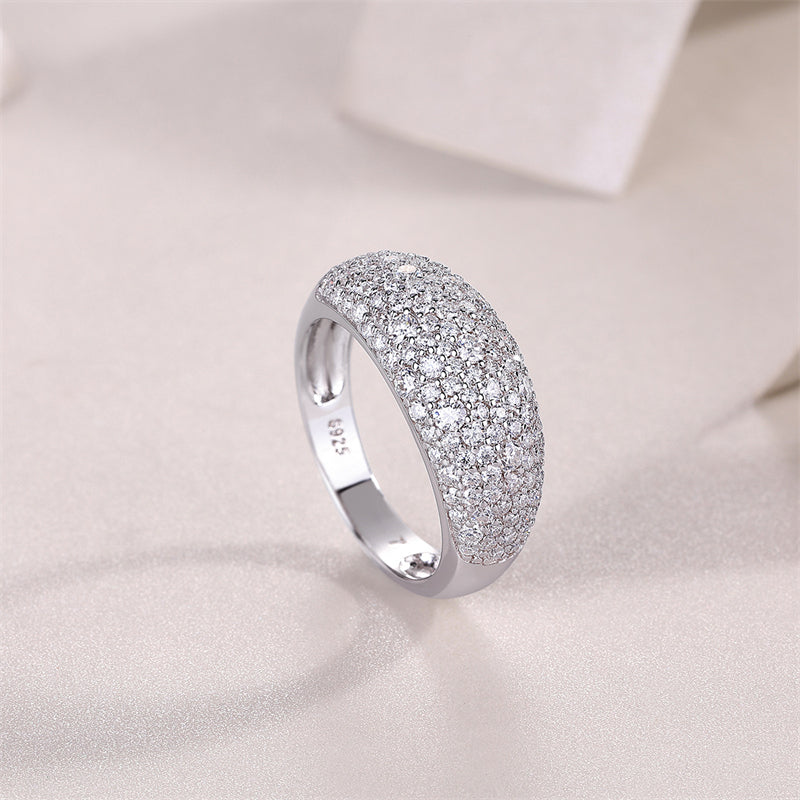 Sleek Circle Diamond Ring for Women