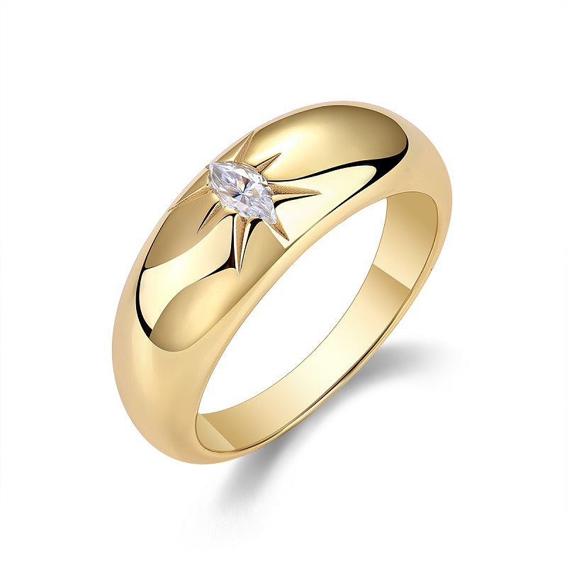Sleek Circle Diamond Ring for Women