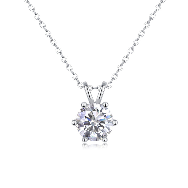 Sleek Geometric Pendant Necklace in Sterling Silver