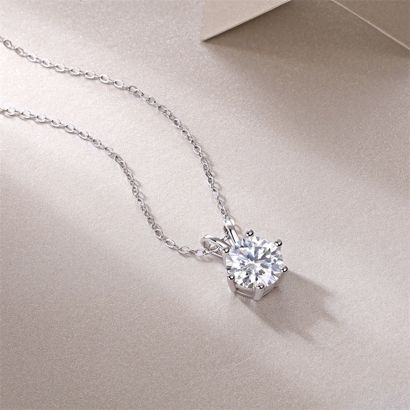 Sleek Geometric Pendant Necklace in Sterling Silver