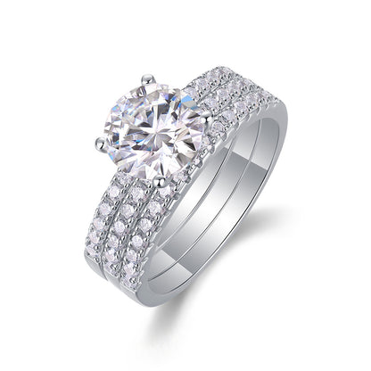 Sophisticated 2ct Round Ring in Sterling Silver