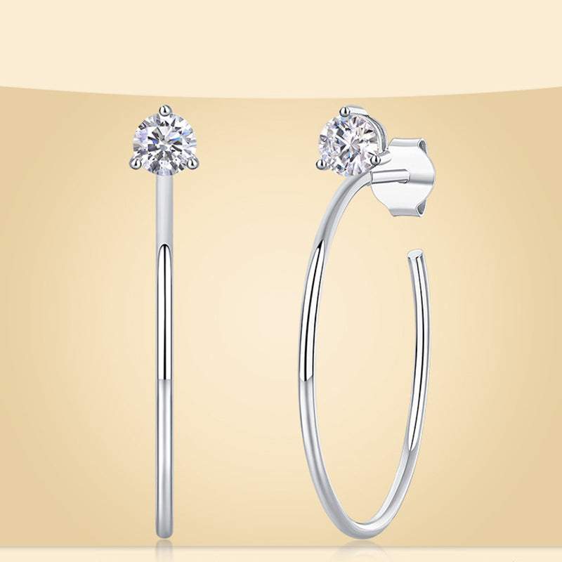 Sophisticated Geometric Moissanite Earrings for Women