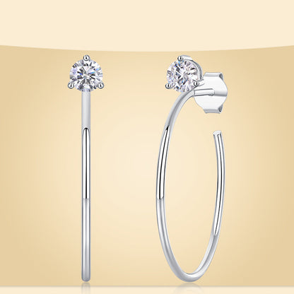 Sophisticated Geometric Moissanite Earrings for Women