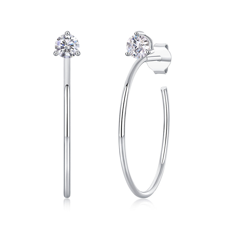Sophisticated Geometric Moissanite Earrings for Women