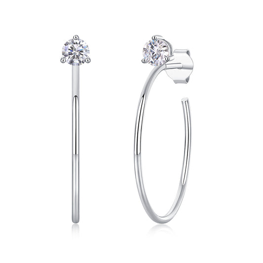 Sophisticated Geometric Moissanite Earrings for Women