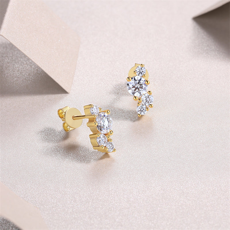 Sophisticated Geometric Moissanite Earrings for Women